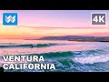 [4K] Sunset at Ventura Harbor Village in Ventura, California USA - Walking Tour 2020 Travel Guide 🎧