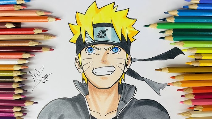 DEIDARA NARUTO DESENHO PASSO A PASSO - MODO FÁCIL 