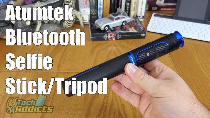 ATUMTEK Bluetooth Selfie Stick Tripod - Utdragbar 3 i 1 Aluminium Selfie  Stick med trådlös fjärr- och stativstativ