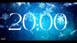 ❄️ 20-Minute Snowflake Countdown Timer with Let It Snow (Instrumental) ❄️