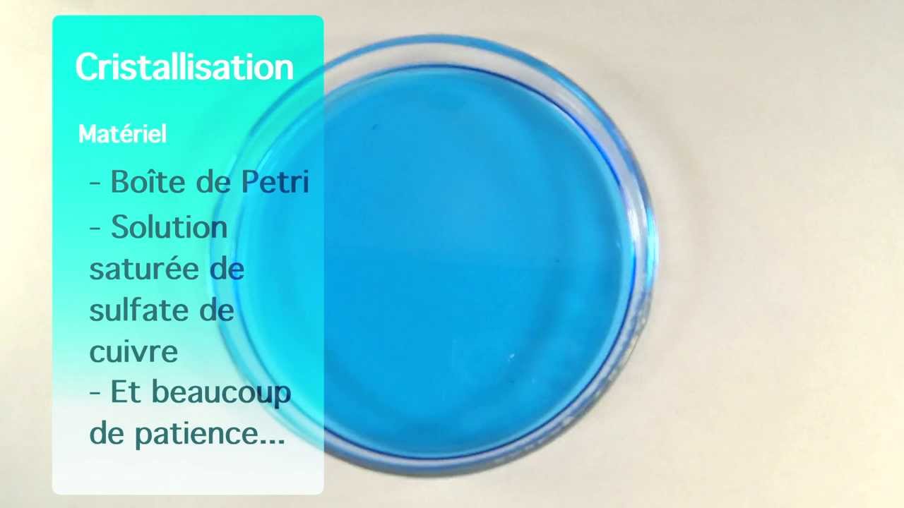 Cristallisation sulfate de cuivre au CiMF 