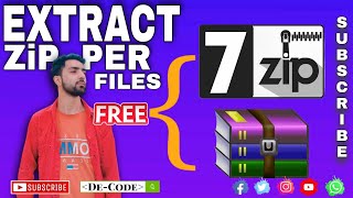 De-Code - WinRAR Files In One Click | How To Extract ZIP Files In PC | How To Crack Zipper Files 😱