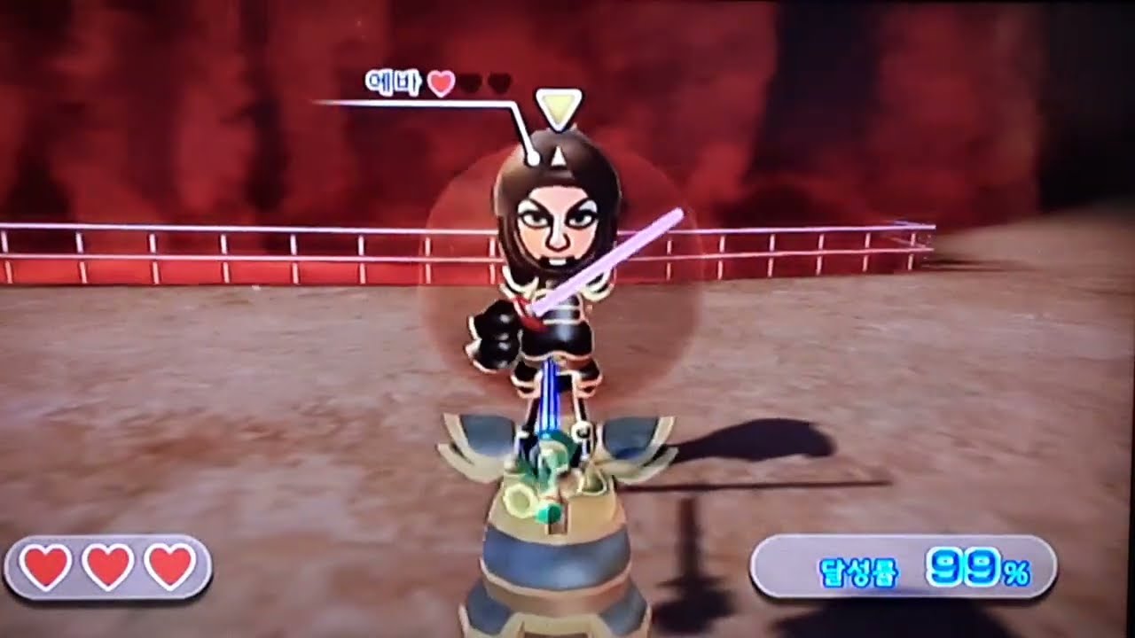 ★불금특집★ Wii 스포츠 리조트 검술 연속 대련 라스트 Mii 도착지점까지 완전정복 챌린지 8