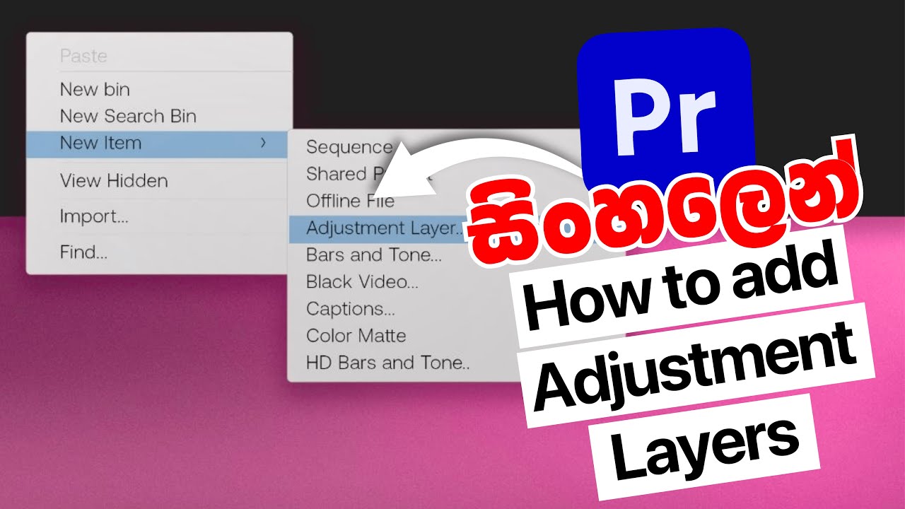 How to USE ADJUSTMENT LAYERS in Premiere Pro | Sinhala Tutorial Amuwen
