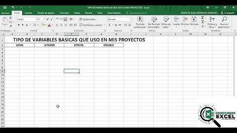 VARIABLES VBA EN EXCEL DIFERENTES TIPOS QUE USO EN MIS PROYECTOS  | CONOCIENDO EXCEL