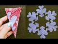 snowflake easy craft ideas with paper#christmas 🎄❄️💫
