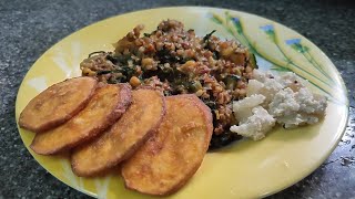 Mapillai Samba Manathakali Keerai Rice | Nutritious Meal | Red Rice with Black Night Shade Spinach