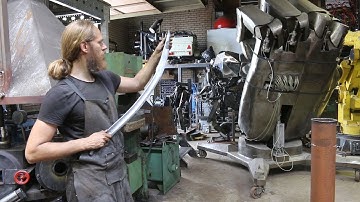 Forging a 800 layer steel saber, part 1, forging the blade.