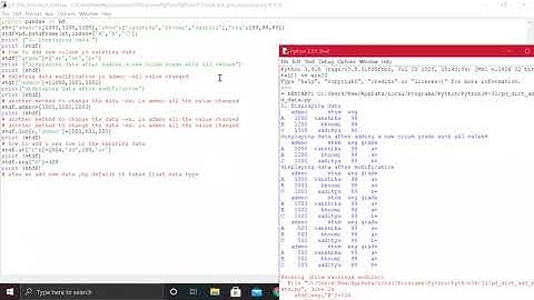 CLASS XII -PYTHON PANDAS ,HOW TO ADD OR MODIFY