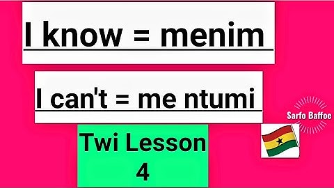Twi Lesson 4 Level 4