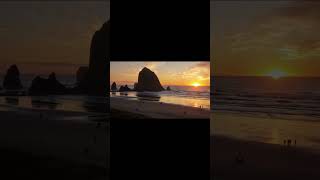 Sunset at Cannon Beach,  Oregon. Glorious!!