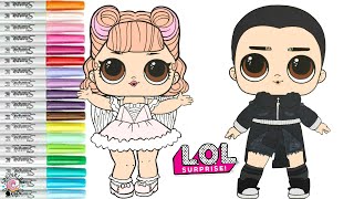 LOL Surprise Dolls Coloring Book Page Extreme BFF's Leather and Lace Amazon Exclusive LOL Dolls