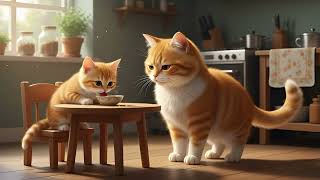 Mama Cat Taking Her Kittens to School | Heartwarming Animation