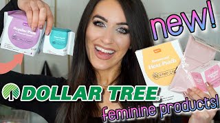 *NEW* DOLLAR TREE FEMININE CARE HAUL!! | NEW $1.25 B PURE PADS AND PERIOD ESSENTIALS!