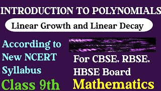 Introduction to Polynomials || Chapter 2 || Linear Growth and Linear Decay
