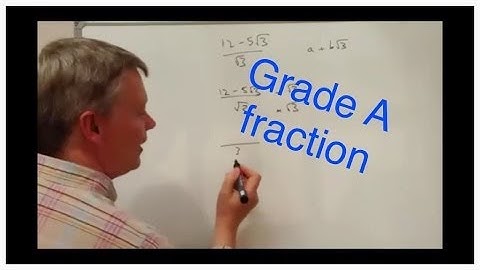 3 Minute Math - surds A grade fraction question
