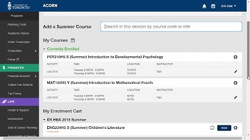 Course Enrolment - Enrol in a Course from the Enrolment Cart - UTM