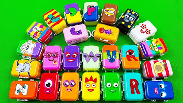Looking For Numberblocks, Alphablocks, Alphabet Lore with Mini Suitcase in All Clay Coloring! ASMR
