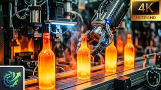 Celebrity Inside of a High-Tech GLASS BOTTLES Factory | [4K] Factory Process Profile