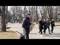 ШЕРБУРСКИЕ ЗОНТИКИ!👍🎷/САКСОФОН ИГОРЬ ВОСКОБОЙНИК/САД ШЕВЧЕНКО ХАРЬКОВ МАРТ🌿 2021