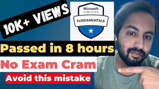 🔥Passed Microsoft Azure Fundamentals(AZ-900) in just 8 hours🔥 | Tips and Tricks | No Exam Cram|