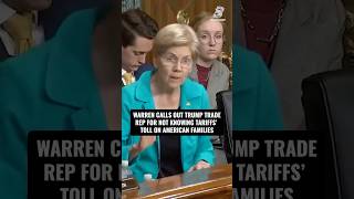 Warren calls out Trump trade rep for not knowing tariffs' toll on American families