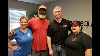 Johnny and Angel with Mama Jean's BBQ in Lampasas Join Wes Adams Live in the US105 Studio