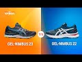 Сравнение кроссовок Asics GEL-NIMBUS 23 vs 22 | TopRun.com.ua