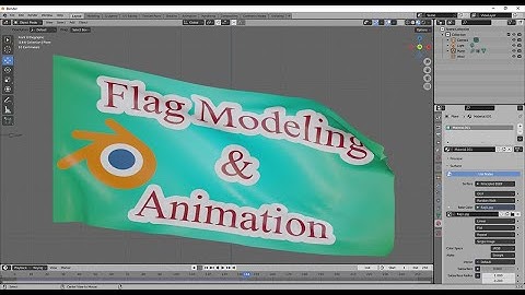 Flag Modeling and animation in Blender Blender tutorial