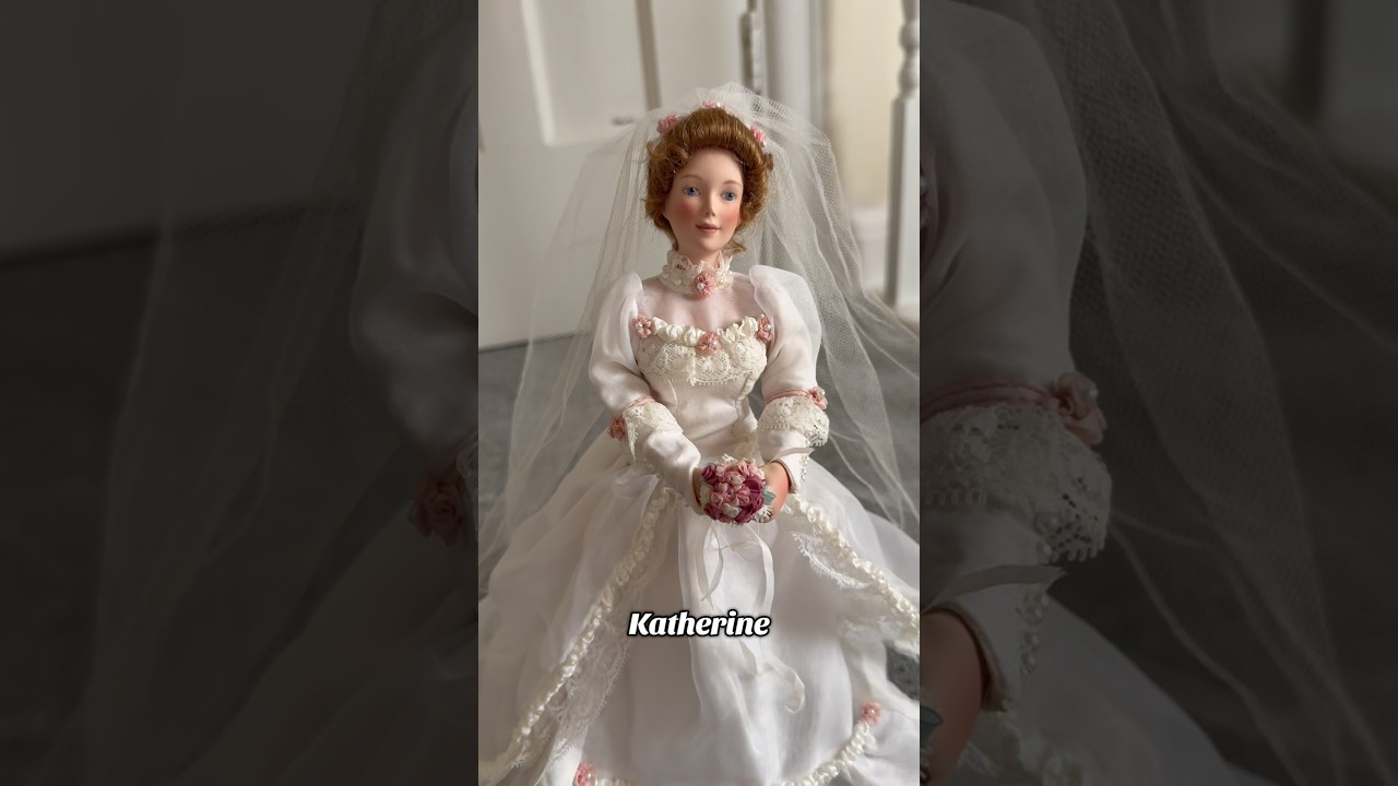Mini Porcelain Bride Doll Katherine, Sandra Bilotto, by Ashton-Drake Galleries