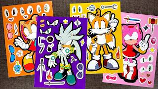 [🌸paper diy🌸] Sonic the Hedgehog 4 Stickers Collection 💙Amy Rose, Tails, Knuckles, Shadow & Silver screenshot 3