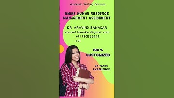 NMIMS Human Resource Management ASSIGNMENT I NMIMS MBA Assignments I NMIMS Customized Assignments
