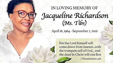 Thanksgiving Service for Jacqueline Richardson (Ms...