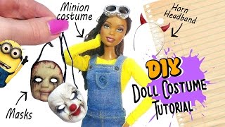 Doll Halloween Costume Tutorial Diy Masks, Minion & Headband