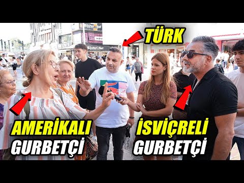 Amerikalı ve İsviçreli Gurbetçiler arasında ilginç tartışma..! | Sokak Röportajları