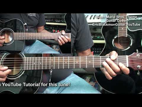 Super Mario Bros. Guitar Cover - FULL LESSON FOUND @EricBlackmonGuitar