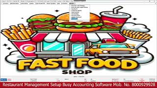 Restaurant Management Setup In Busy Accounting Software