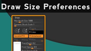 055 ZBrush Draw Size Preferences