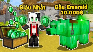 REDHOOD THỬ THÁCH 24 GIỜ SINH TỒN TRÊN ĐẢO EMERALD TRONG MINECRAFT*MỀU TÌM ĐƯỢC CON GẤU NGỌC LỤC BẢO