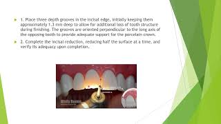 Tooth Preparation for All ceramic Restoration