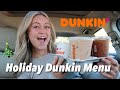 Trying HOLIDAY Menu Items from DUNKIN!🎅🏽☕️