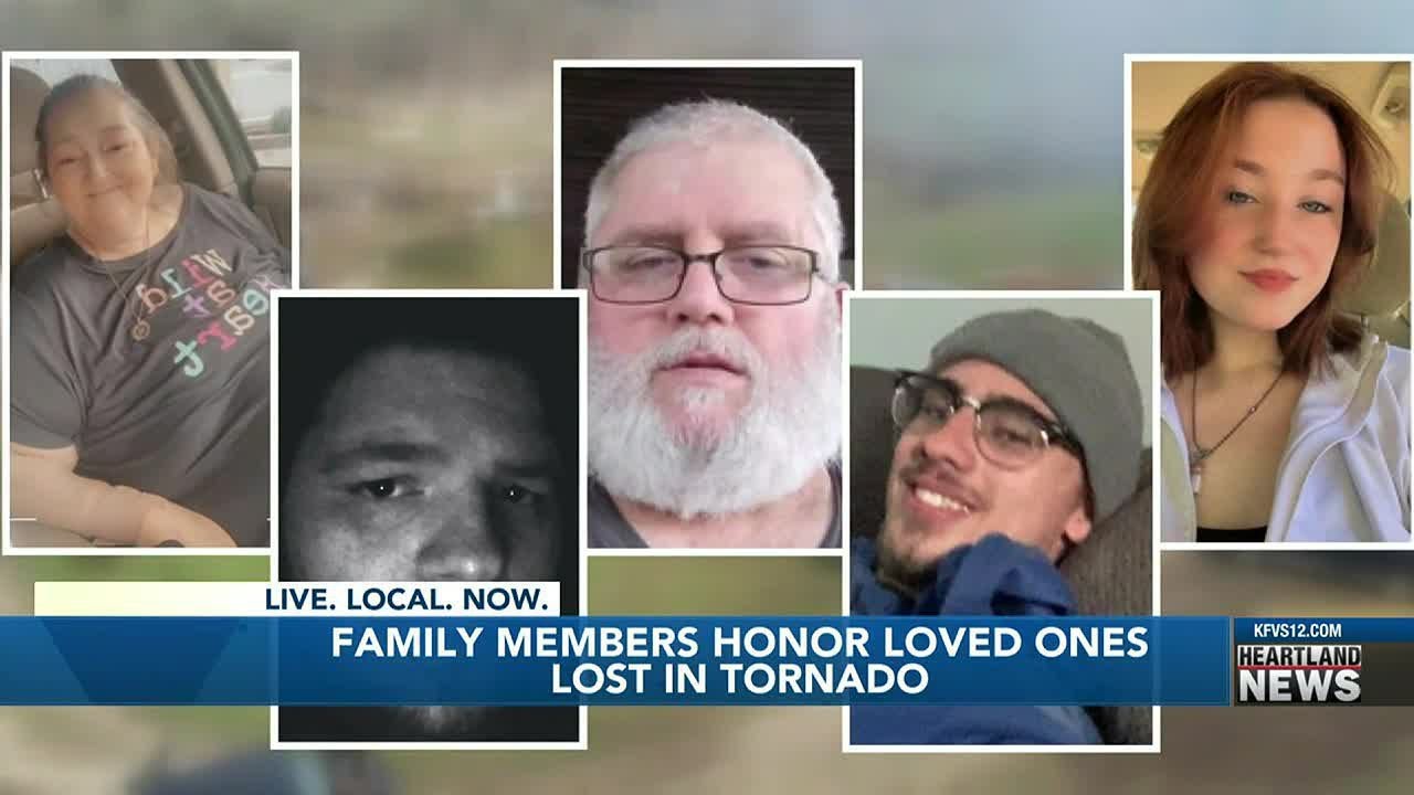 Family members honor loved ones lost in tornado - YouTube