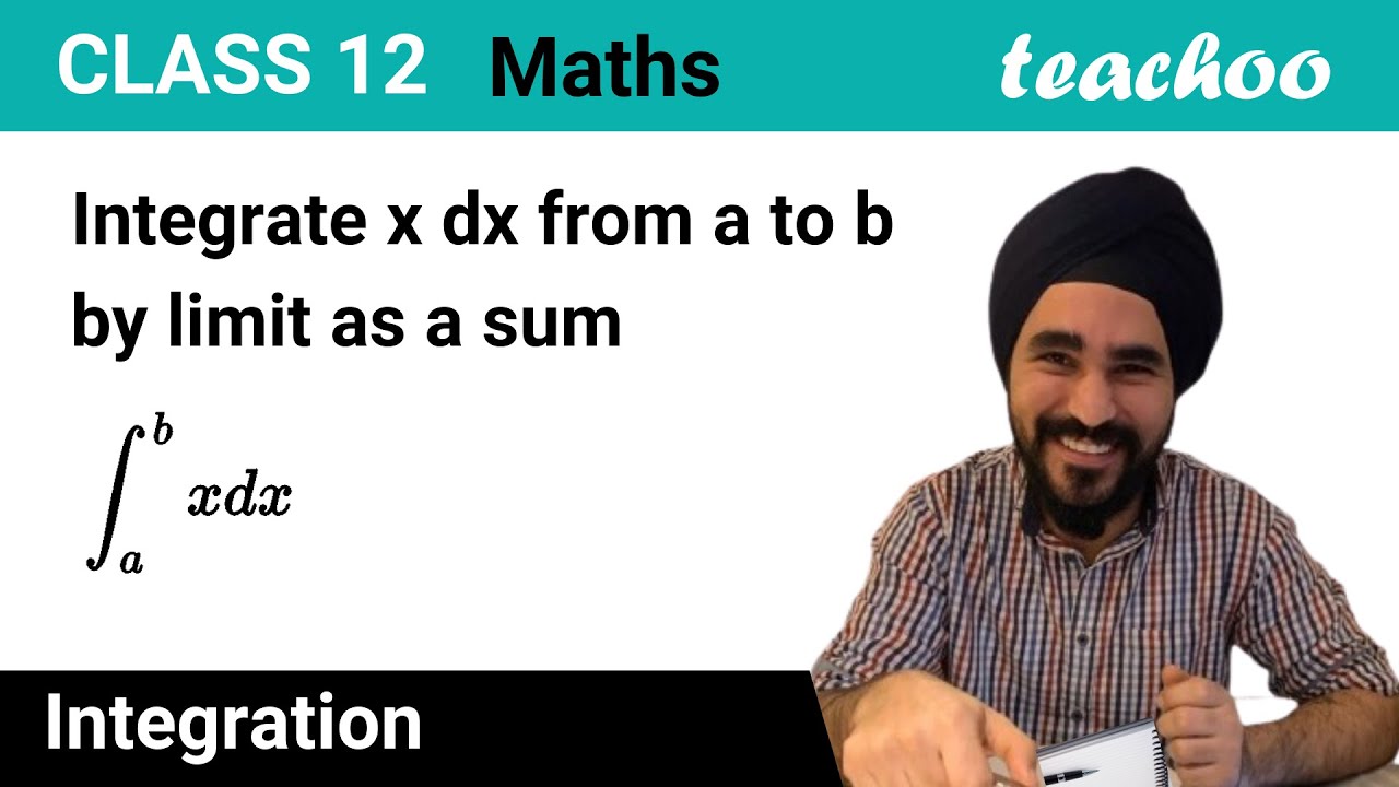 Integrate x dx from a to b by limit as a sum - Teachoo - YouTube