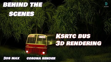 Old KSRTC Bus Rendering Behind the scenes | Corona render| abindesignz