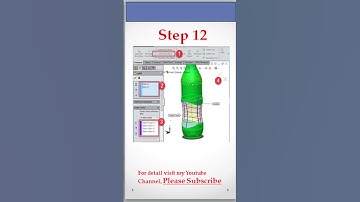 Solidworks Tutorial Step by Step Draw a Bottle|Engineering Mindset