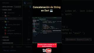 Concatenar String en Dart💻 #dart #fluttercoding #dartprogramming #mobileappdevelopment #app #flutter