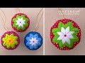 HOW to MAKE QUILTED ORNAMENTS - NO SEW Easy Quilt Ornament with Fabric