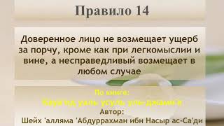 Правило 14 - доверенное лицо не возмещает ущерб за порчу, кроме как при легкомыслии и вине