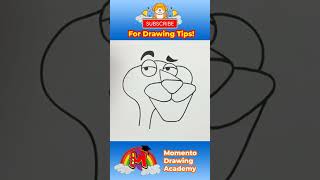 How To Draw Pink Panther Face Step By Step Beginner Guide #Drawing #SimpleDrawing #Shorts