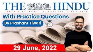 29 June 2022 | The Hindu Newspaper Analysis by Prashant Tiwari | Current Affairs 2022 #UPSC #IAS